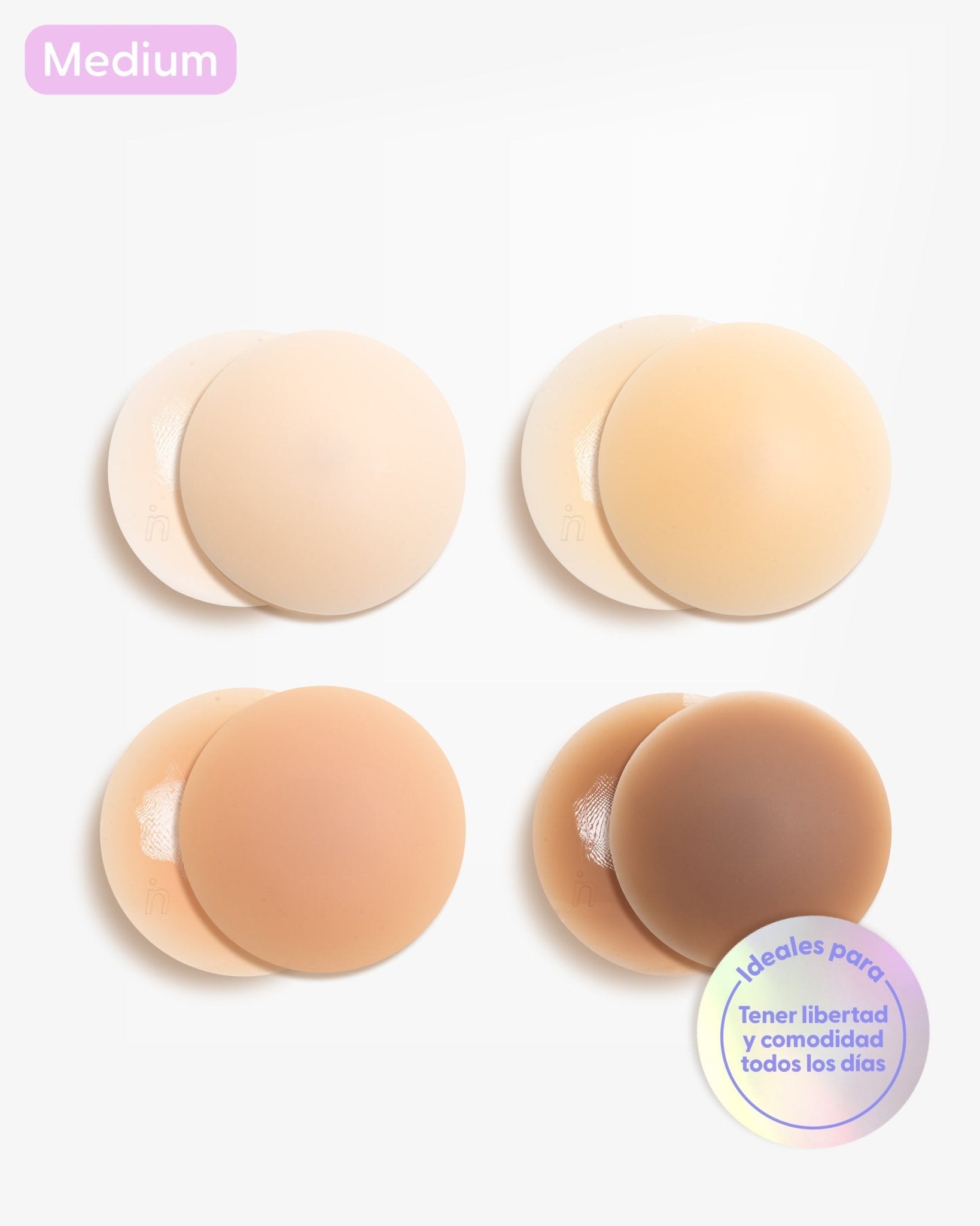 Bare it All Nipple Covers M - Cubre Pezones Circulares de Silicona Reutilizables Medium - Nipskin