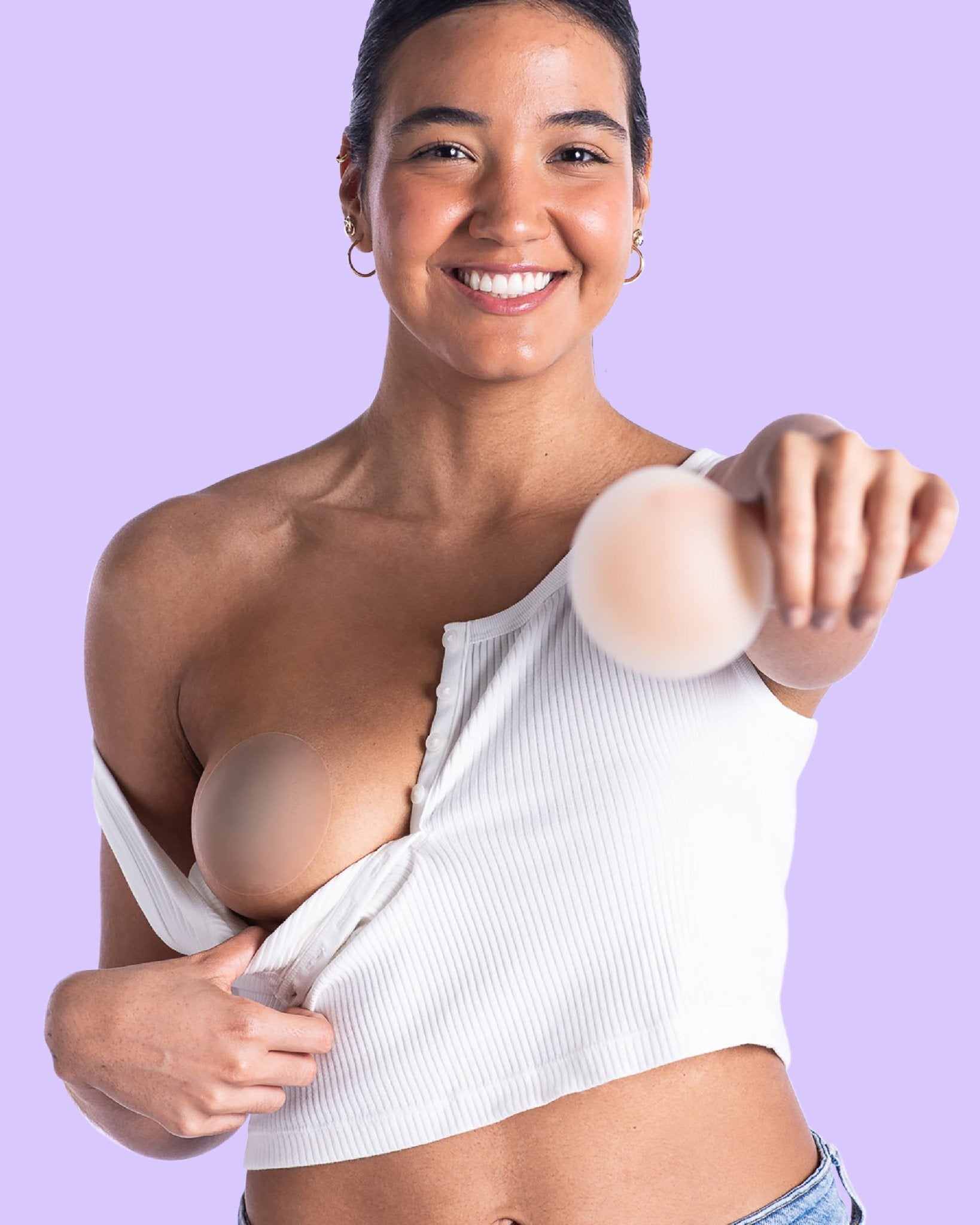 Bare it All Nipple Covers PLUS - Cubre Pezones Circulares de Silicona Reutilizables - Nipskin